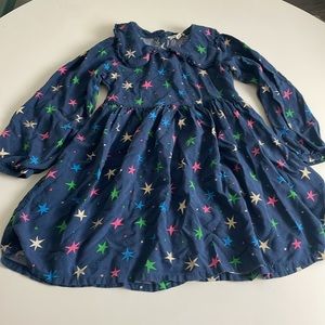 Tucker+Tate Blue Dress with Pink-Green-Blue-Silver/Gold Stars- Size 5T